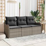  Sjedeća garnitura za vrt s pohranom 3 pcs Siva Poli ratan | shoptok.hr