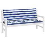  Jastuci za vrtnu klupu 2 kom plavo-bijeli prugasti 150x50x7 cm | Eponuda.com