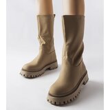 Gemre Brown Matte Hollie Boots | Shoptok.si