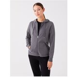 LC Waikiki Women's Hooded Plain Long Sleeve Zipper Sweatshirt | Shoptok.si