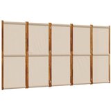 Sobna pregrada s 5 panela smeđesiva 350 x 180 cm | Eponuda.ba