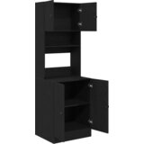 vidaXL Kuhinjska omara Črna bukovina 60x50x180 cm Inženirski les | Shoptok.si