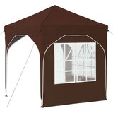 vidaXL Zložljivi šotor za zabave 192 x 192 x 245 cm Rjava, (5000218911) | Shoptok.si