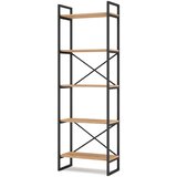 Marckeric Crna/natur polica u dekoru hrasta 58x175 cm Dusan - | shoptok.hr