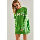 Bianco Lucci Women's Oversize Printed Knitwear Sweater