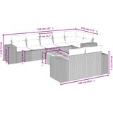  9-dijelni set vrtnih sofa s jastucima bež od poliratana 83 x 62 x 69 cm | Shoptok.si