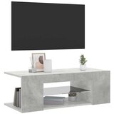 TV ormarić s LED svjetlima siva boja betona 90 x 39 x 30 cm | shoptok.hr