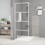  The Living Store Pregrada za tuš bela 80x195 cm prozorno ESG steklo - Tuš Stena, (21439747) Cene