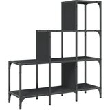 Maison Chic Knjižna omara - Knjižni regal črna 92x30x102 cm inženirski les in kovina, (21726113) | Shoptok.si