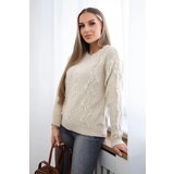 Kesi Sweater with beige weave of braids | shoptok.hr