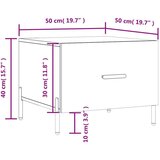 vidaXL Stolić za kavu boja hrasta 50 x 50 x 40 cm konstruirano drvo | shoptok.hr