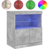  Komoda s LED svjetlima siva boja betona 60x37x67 cm | Eponuda.com