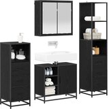  Set namještaja za kupaonicu 4 kom. Crni hrast 65 x 33 x 60 cm | shoptok.hr