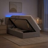  LED krevet za pohranu s madracem Sivosmeđa 90 x 200 cm Tkanina | shoptok.hr
