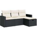 vidaXL 4-dijelni set vrtnih sofa od poliratana s jastucima crni | shoptok.hr