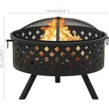 Posuda za vatru sa žaračem 68 cm XXL čelična | shoptok.hr
