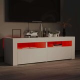 TV omarica z LED lučkami bela 120x35x40 cm, (20622457) | Shoptok.si