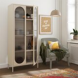 Støraa Kremno bela kovinska vitrina 80x186x40 cm Luna – | Shoptok.si