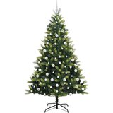 vidaXL Umjetno rasklopivo božićno drvce s 300 LED dioda Zelena 210 cm | shoptok.hr