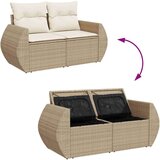 vidaXL 5-dijelni vrtni set sofa s jastucima bež od poliratana | shoptok.hr