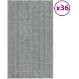Krovni panel 36 pcs Srebrno 80 x 45 cm Pocinčani čelik - Srebrno 80 x 45 cm 36 | shoptok.hr