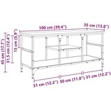 vidaXL TV omarica Črna Orehovina 100 x 35 x 45 cm | Shoptok.si