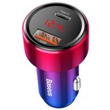 Baseus Magic Car Charger USB + USB-C QC 4.0 PD 45W (rdeča+modra), (20628790) | Shoptok.si
