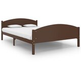 Furnova Posteljni okvir temno rjav iz trdne borovine 140x200 cm, (21934622) | Shoptok.si