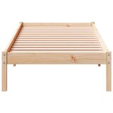  Dugi okvir kreveta bez madraca bijeli 90x210 cm od borovine | Shoptok.si
