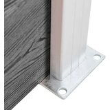 vidaXL set WPC ograda 10 kvadratnih + 1 kosa 1830 x 186 cm sivi | shoptok.hr