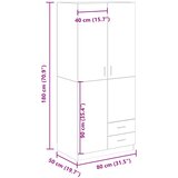  Ormar Artisan hrast 80x52x180 cm izrađeno drvo | shoptok.hr