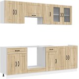  8-dijelni set kuhinjskih ormarića Kalmar konstruiranog drva Smeđa | Shoptok.si