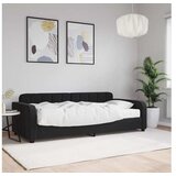 vidaXL Dnevna postelja z vzmetnico črna 90x190 cm žamet Cene