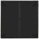  Vrtni stol sa staklenom pločom crni 90x90x75 cm od poliratana | shoptok.hr