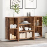 vidaXL Strani šal s polico Star les 120 x 30 x 75 cm Konstruiran les | Shoptok.si