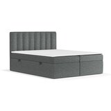 Maison de Rêve Temno siva boxspring postelja s prostorom za shranjevanje 140x200 cm Novento – Cene
