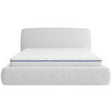MID.YOU OBLAZINJENA POSTELJA 140 cm x 200 cm , les, tekstil, leseni material siva | Shoptok.si