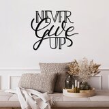 Wallity zidna dekoracija never give up, 55 x 46 cm, crna | ePonuda.com