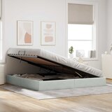  Otomanski krevet s pohranom Svjetlosiva 200 x 200 cm Baršun | shoptok.hr