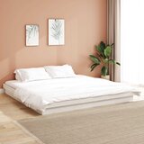  Krevetna konstrukcija Bijelo 200 x 200 cm Čvrsto borovo drvo | shoptok.hr