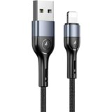 Usams BRIDED KABEL U55 2A ZA LIGHTNING 1M ZA IPHONE 12 13 14 ČRN, (21980428) | Shoptok.si