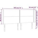  Uzglavlje s ušima crno 183x16x118/128 cm baršunasto | shoptok.hr