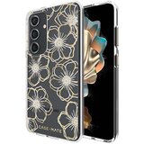 CASE-MATE Ovitek za Galaxy S24 s cvetličnim vzorcem, okrasnimi kamni, protimikrobni, izjemno odporen, Zlata, (5000065591) Cene