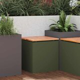 vidaXL Vrtna klop Olivno zelena 40 x 40 x 43 cm Jeklo Cene