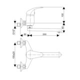 Rosan baterija za sudoperu - lavabo KING izliv 200mm J321020 ROS356 | Eponuda.com