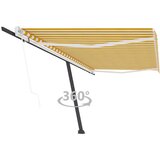  Samostojeća automatska tenda 500x300 cm žuto-bijela | shoptok.hr