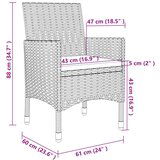  3-dijelni vrtni blagovaonski set s jastucima poliratan i staklo | shoptok.hr