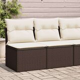 vidaXL 11-dijelni set vrtnih sofa poliratan i bagrem s jastucima smeđi | shoptok.hr