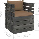  Vrtni naslanjač z blazinami borovina - Vrtni Naslanjač, (21480618) | Shoptok.si