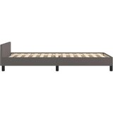  Posteljni okvir z vzglavjem siv 90x200 cm umetno usnje, (20788588) | Shoptok.si